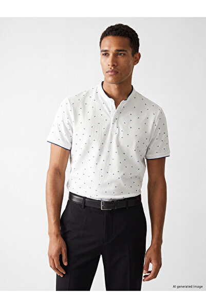 LC Waikiki Lcw Vision White Judge Collar Men's T-Shirt