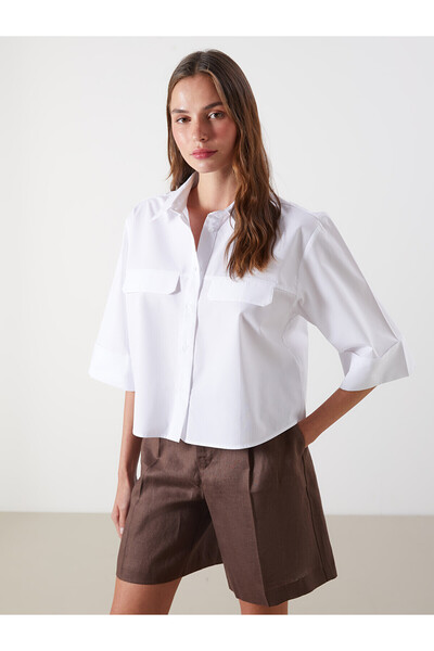 LC Waikiki Two Mt Shop Quality Lcw Vision White Loose Fit Women's Shirt