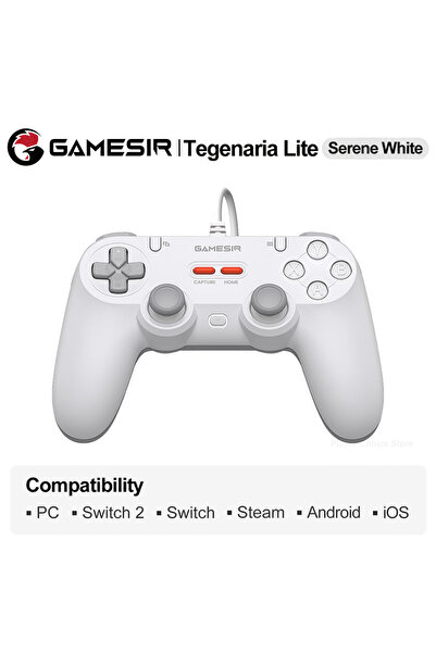 Choice وحدة تحكم ألعاب GameSir Retro سلكية باللون الأبيض بأسلاك لأجهزة الكمبي...