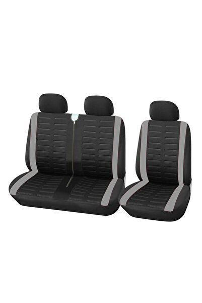 Choice GRAY 1+2 Red Seat Covers Car Seat Cover for Transporter For Renault Ma...