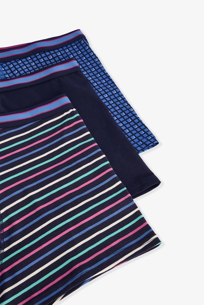 Penti Men's Bluedot Striped Organic 3-Piece Boxer