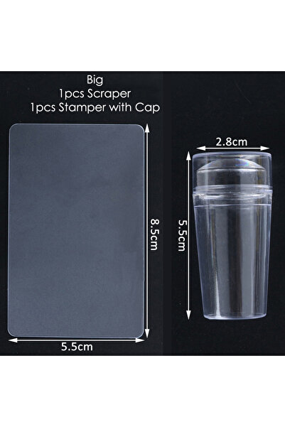 Choice ND251 Big 1pc Transparent Silicone Nail Art Stamping Kit French Design...