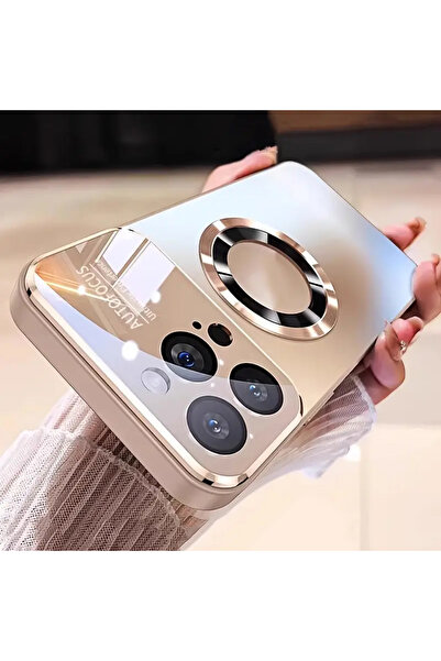 Choice جراب مغناطيسي جديد بلون التيتانيوم الذهبي المعدني لهاتف iPhone 12 Pro،...