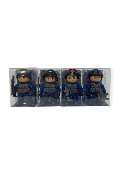 Erka مجموعة ألعاب C Toys الخاصة بالشرطة 8 سم، مجموعة من 4 قطع
