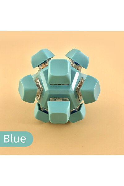 Choice5 Blue New 12 Keys Magic Ball Fidget Keychain DIY Keyboard Keys Button ...