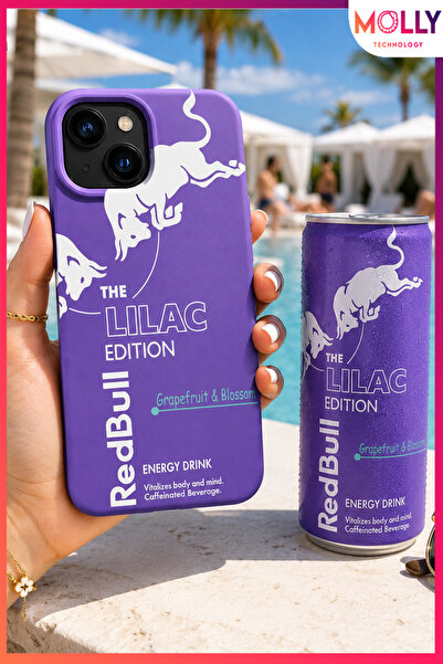 Molly iPhone 13/14 İçin Lavanta Redbull The Lilac Edition Desenli İçi Kadife ...
