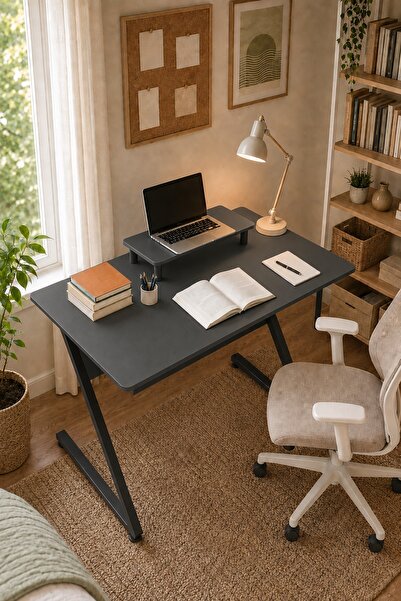 Mobitopya Ofis Masası Antrasit | Çalışma ve Bilgisayar Masası 120x60x76 cm