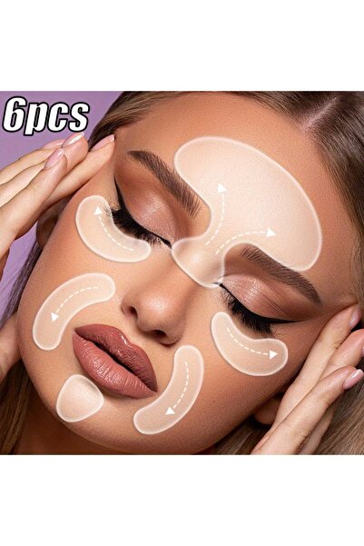 Choice 6PCS 6PCS Reusable Silicone Anti-Wrinkle Pad Face Forehead Neck Hand C...
