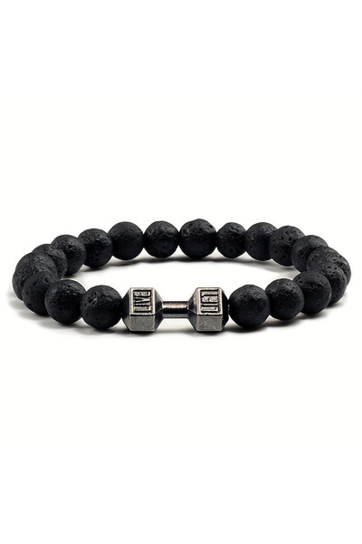 Choice 18.5cm lava black Hot Selling Vintage Men's Bangle Natural Stone Bead ...