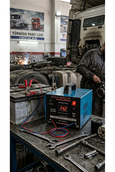 gold mercan GM 30 PRO SERİSİ Akü Şarj Cihazı 12 Volt 250 Ampere Kadar Şarj 5 ...