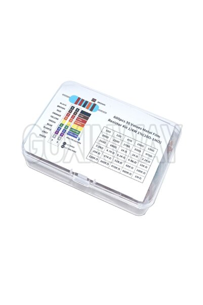 Choice3 With box 300PCS 300/600PCS 1/4W Metal Film Resistor kit 1% 30 values ...