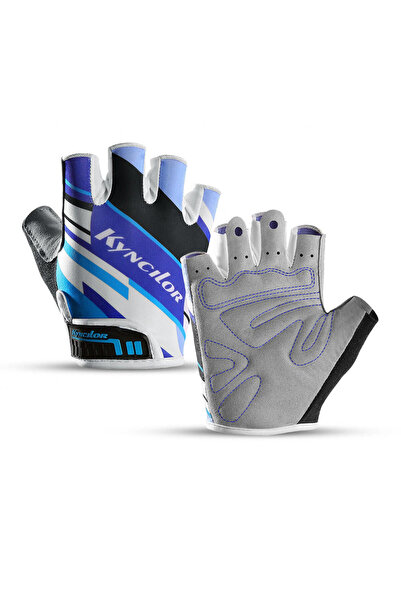 Choice6 XL A0035-BU Half Finger Cycling Gloves Men Women Anti Slip Shock Brea...