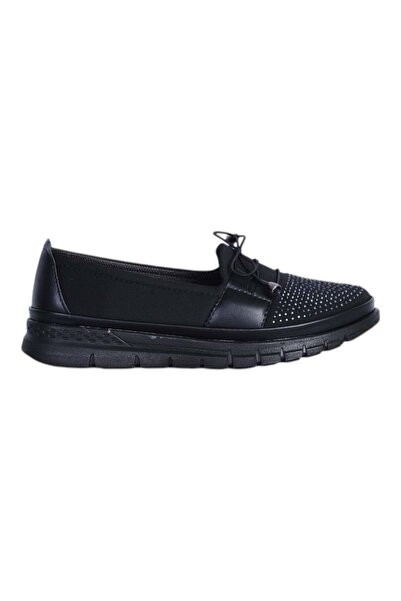 moda ayakkabım Ayzen 2512 black women's casual everyday ballerina flats