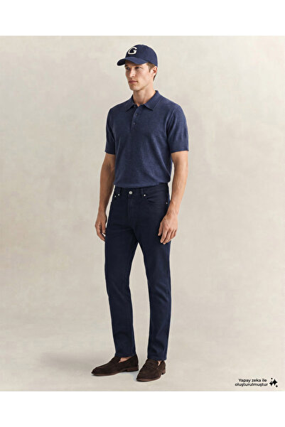 Gant Erkek Lacivert Slim Fit Jean