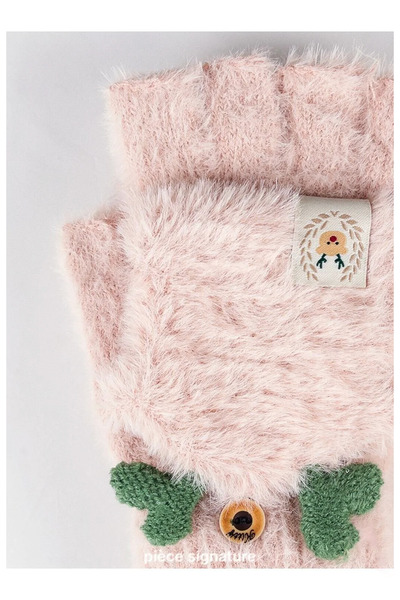 PIECE SIGNATURE 95% Viscose 5% Spandex, Girls' Soft Covered Cut Gloves (Ages ...
