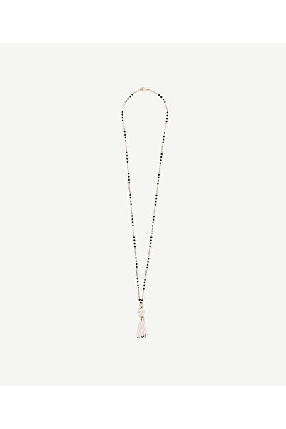 Yargıcı Crystal Stone and Tassel Detailed Necklace
