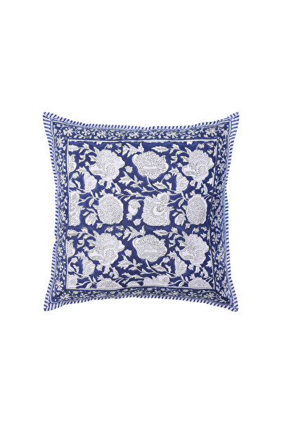 Yargıcı وسادة مربعة من القماش القطني بنقشة الزهور (45x45 سم)