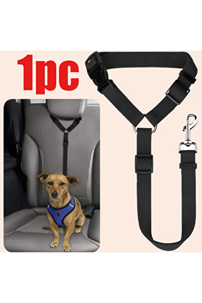 Choice black Solid Color Pet Car Seat Belt Nylon Lead Leash Backseat Safety B...