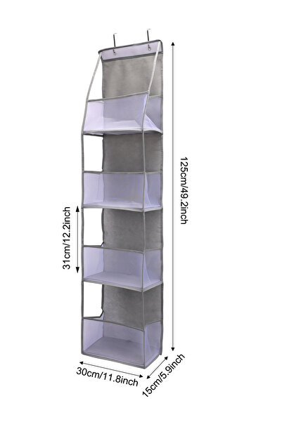 Choice grey 1pc 4 /6Layer Over The Door Hanging Organizer Cosmetics Wall Hang...