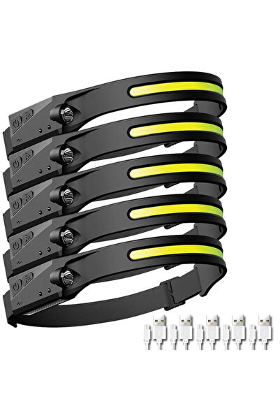 Choice4 Built-in Battery 5Pcs Sensor Headlamp LED Head Flashlight Rechargeabl...