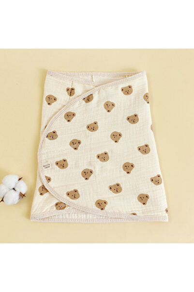 Choice 35X80cm Bear head 0-6 Month Cotton Baby Swaddle Wrap Anti Startle Swad...