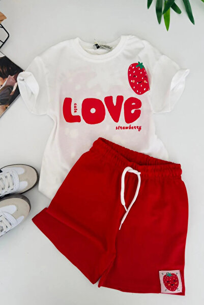 Minigimin Cicileri My Little One's Cicileri Love Strawberry Printed Girls' 2-...