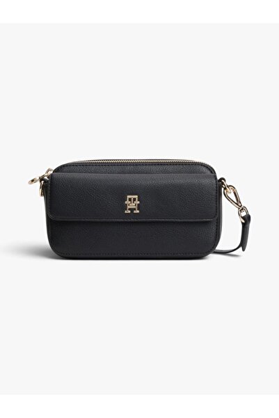 Tommy Hilfiger Women's Detachable Crossbody Strap Th Monogram Textured Black ...
