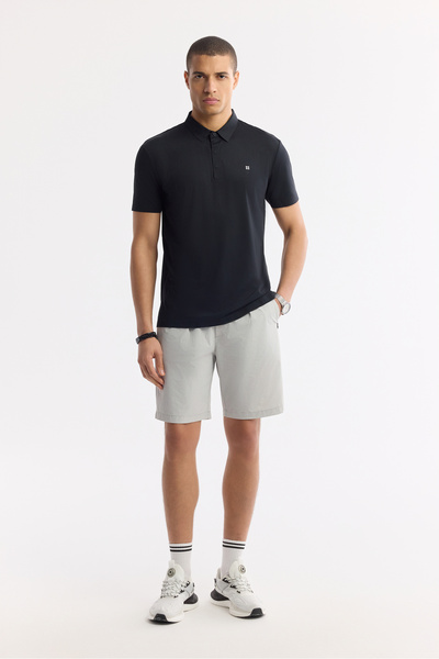 Avva Men's Stone Waist Elasticated Ribbed Bi-Stretch Relaxed Fit Shorts A51Y3652