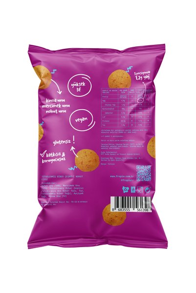FROPİE Baked Chickpea Chips with Smoked Chili Pepper Seasoning X 12