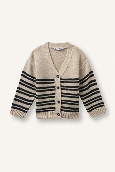 DeFacto Striped Button Knitwear Cardigan Baby Boy F2392A525Au