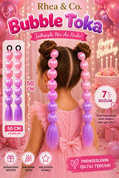 PEMPE-LİLA BUBBLE KIZ ÇOCUK SAÇ TOKASI