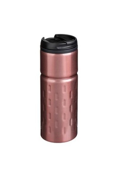 BAMI NETWORK Pahar cafea metalic bronz capac negru 450ml