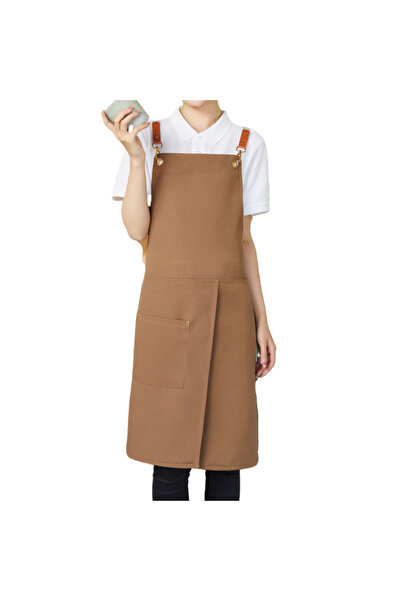 Choice8 OneSize Light brown 1 Piece of Waterproof Canvas Apron with Pockets -...
