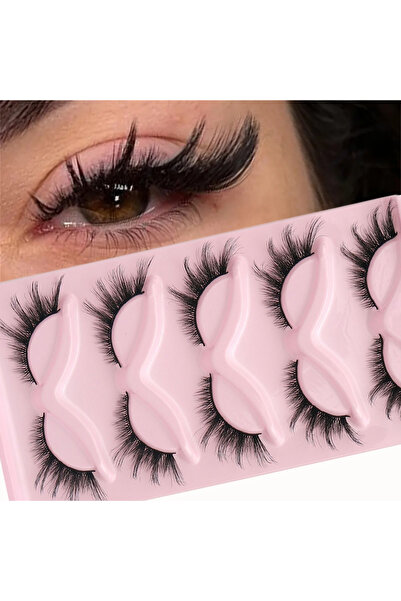 Choice 5 Pairs Hypoallergenic Cat Eye False Eyelashes - Natural Look, Fluffy ...