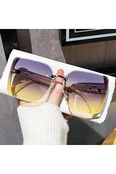 Choice3 نظارات شمسية مربعة الشكل من ماركة YELLOW Ins Fashion للنساء، نظارات ش...