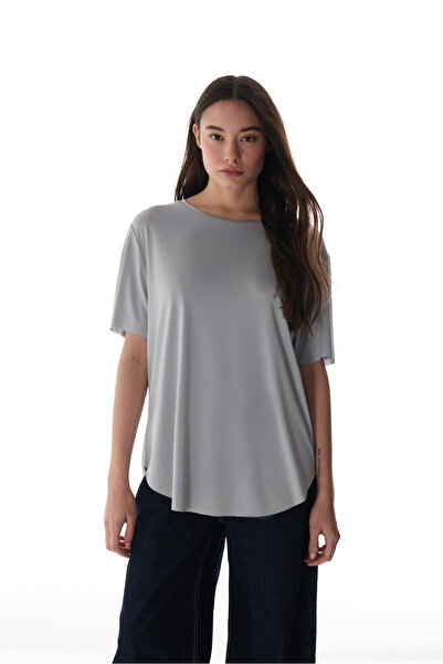 Penti Gri Bisiklet Yaka Oversize Modal T-Shirt