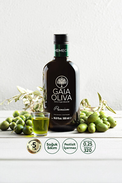 Gaia Oliva Premium Memecik 500 ml Erken Hasat Natürel Sızma Zeytinyağı (Yeni ...
