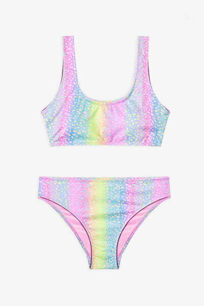 Penti Djevojački energetski bikini set sa halterima i leopard uzorkom