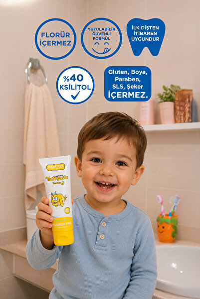BABYTON Doğal Muz Diş Macunu Florürsüz 50 gr