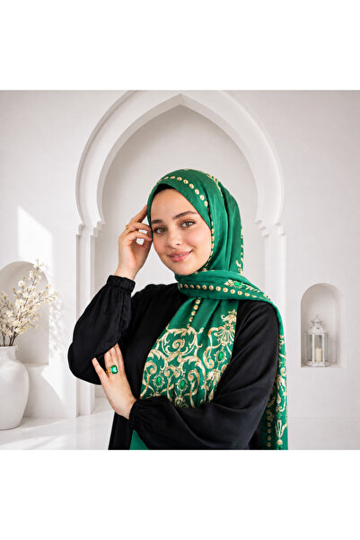 Muslima Wear شال ماجستي زمرد أخضر