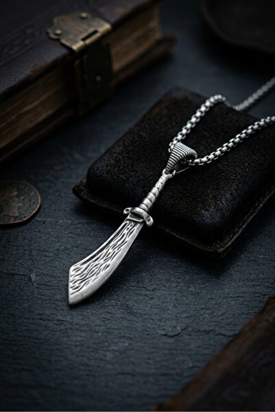 Begondio Sword Handcrafted Stainless Steel Chain Men's Necklace