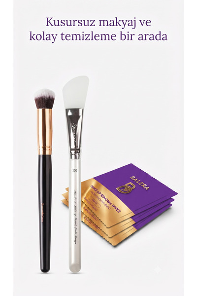 nascita Πινέλο Concealer Oval Structure 136 + Πινέλο μάσκας σιλικόνης Pro 028...