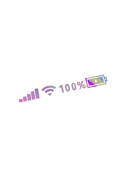 Choice Colorful Laser Car Vinyl Reflective Stickers Wifi Battery Level Signal...