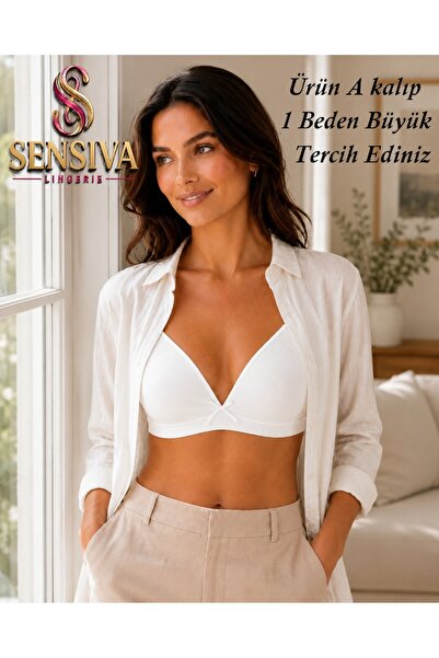 sensiva lingerie Training Bra Wire-Free Soft Bra My First Bra White