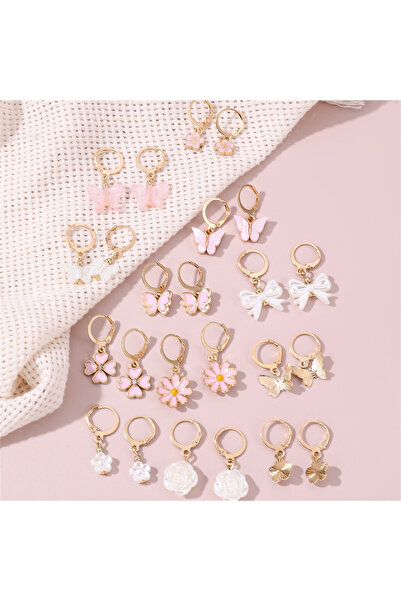 Choice3 YSE299-2 24pcs/Set Earring set new butterfly love flower resin pendan...