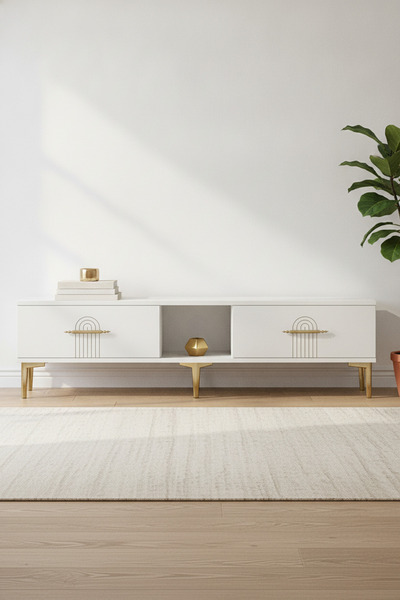 cnyr TSA1515B - İDATV150 TV STAND, TV SEHPASI BEYAZ 150CM