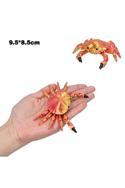 Choice1 B 3D Printed Movable Flexi Crab Cute marine organisml Figurine Toy Ho...