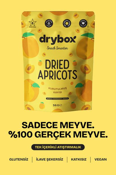 DRYBOX Kurutulmuş Turuncu Kayısı (Yumuşak ve Dolgun) - 56g