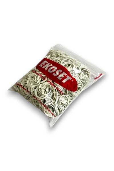 ekoset Beyaz Paket Ambalaj Toka Para Lastiği 1000 Adet 40mm