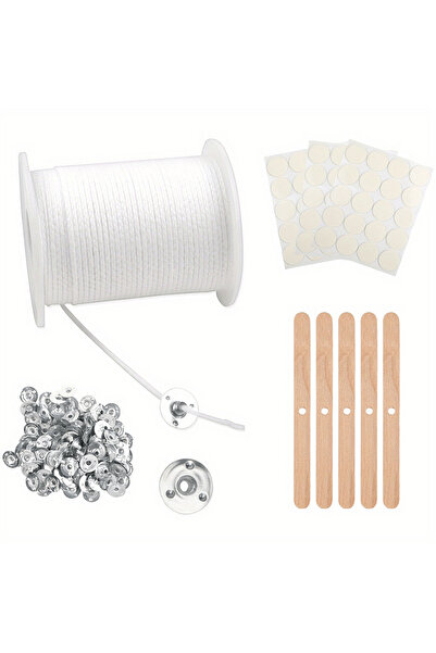 Choice 200 ft Candle Wick - Candle Wick with 100 Metal Wicks, 60 Candle Stick...